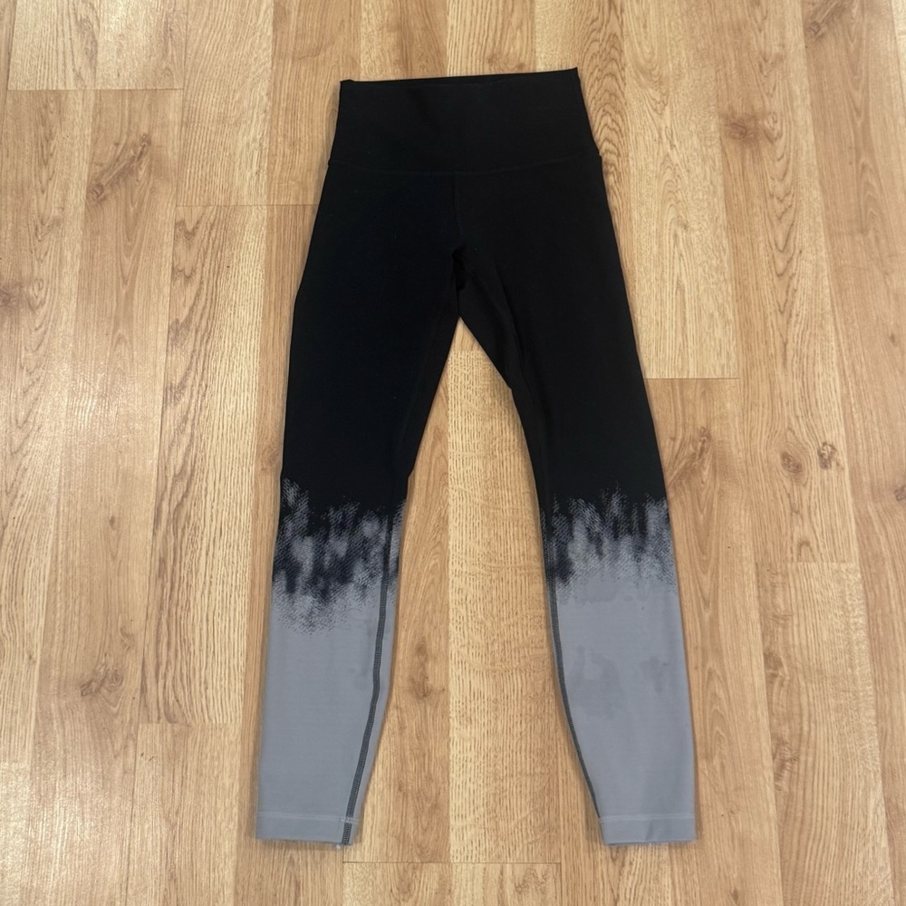 lululemon athletica Black and Gray Light Purple Leggings